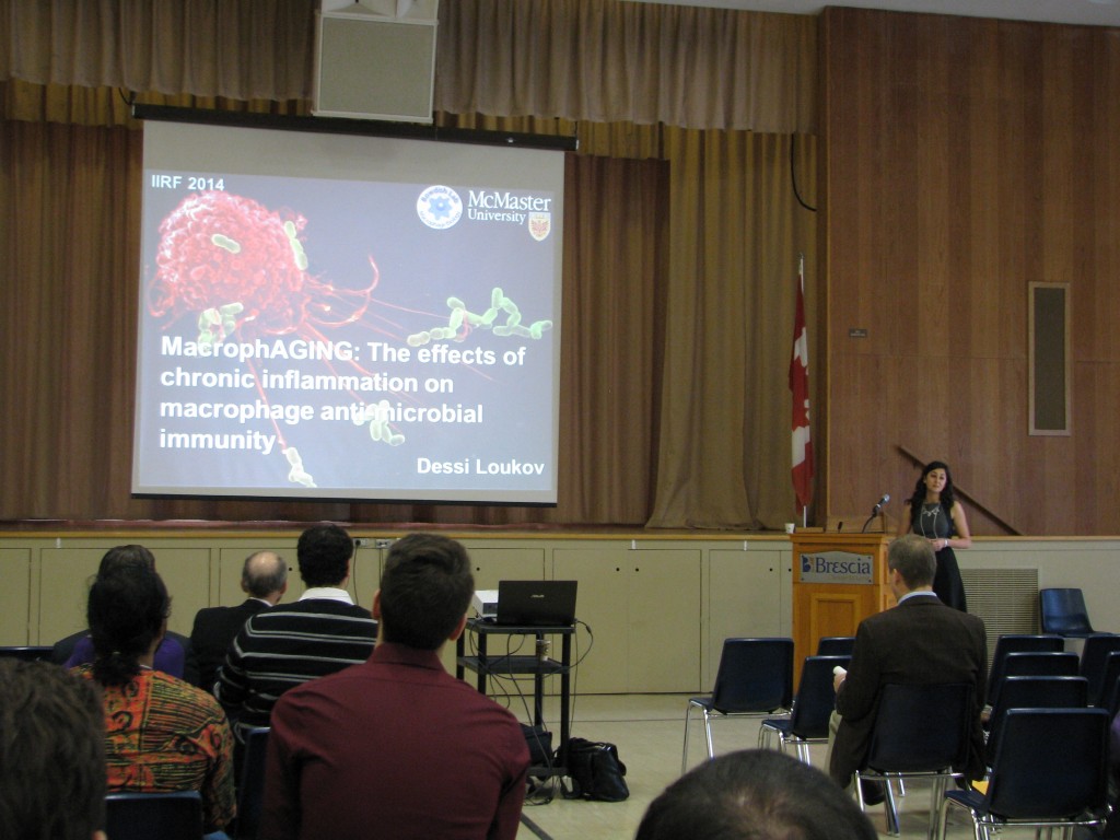 Dessi Loukov presents her work on chronic inflammation on macrophage function. 